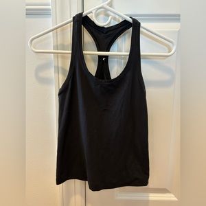black lululemon Racerback Short Tank Top